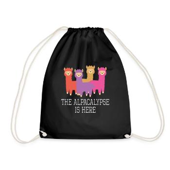 L’Alpacalypse est ici Drôle Alpaga Lama - Sac de sport léger - noir - Devant