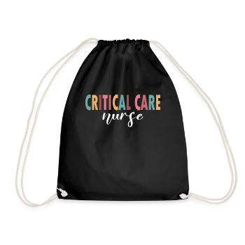 The life of an intensive care nurse - Drawstring Bag - black - Front