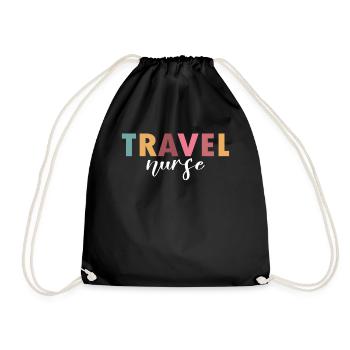 Travel Nurse Life - Drawstring Bag - black - Front