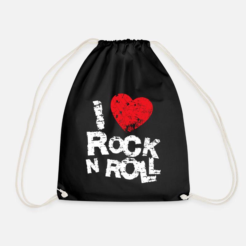 ICH LIEBE ROCK N ROLL. - Turnbeutel - Schwarz