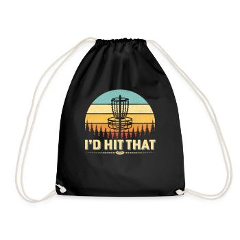 I'd Hit That Funny Disc Golfer - Turnbeutel - Schwarz - Vorne