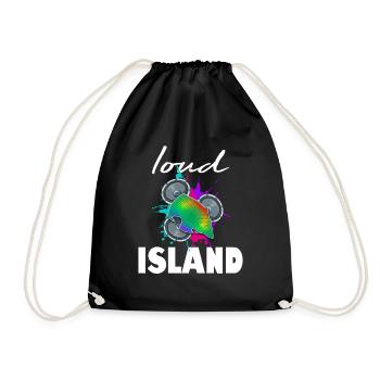 Fehmarn Loud Island - Turnbeutel - Schwarz - Vorne