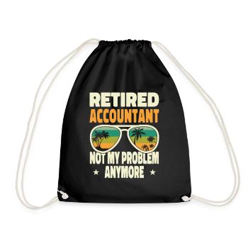 Retired Men Retired Accountant Not My Problem - Turnbeutel - Schwarz - Vorne