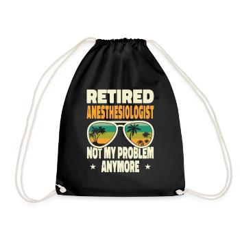 Retired Men Retired Anesthesiologist Not My - Turnbeutel - Schwarz - Vorne