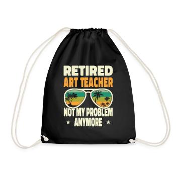 Hommes à la retraite Professeur d’art à la retraite Pas mon problème - Sac de sport léger - noir - Devant