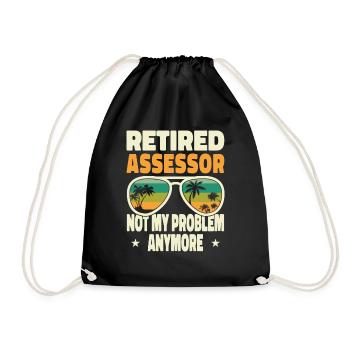 Retired Men Retired Assessor Not My Problem - Turnbeutel - Schwarz - Vorne