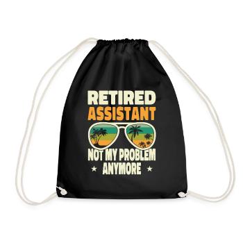Retired Men Retired Assistant Not My Problem - Turnbeutel - Schwarz - Vorne