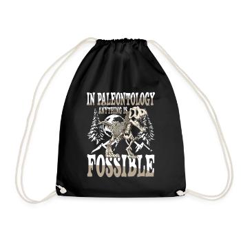 In Paleontology Anything Is Fossible - Turnbeutel - Schwarz - Vorne