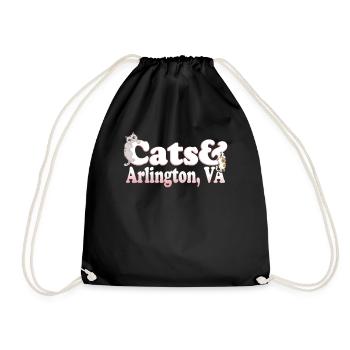 Cute Kawaii Cats And Arlington, VA Women's Cat and - Turnbeutel - Schwarz - Vorne