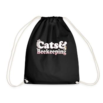 Cute Kawaii Cats And Beekeeping Women's Cat and - Turnbeutel - Schwarz - Vorne