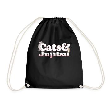 Cute Kawaii Cats And Jujitsu Women's Cat and - Turnbeutel - Schwarz - Vorne