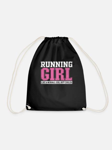 Womens Running Girl Like A Normal Girl But Cooler - Turnbeutel - Schwarz