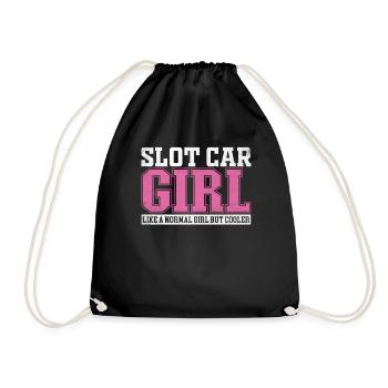 Womens Slot Car Girl Like A Normal Girl But Cooler - Turnbeutel - Schwarz - Vorne
