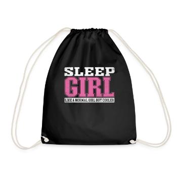 Fille de sommeil pour femmes comme une fille normale mais plus cool - Sac de sport léger - noir - Devant