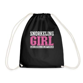 Femme Snorkeling Fille Comme Une Fille Normale Mais - Sac de sport léger - noir - Devant