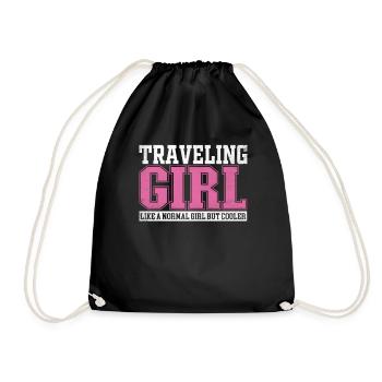 Femmes Voyageuse Fille Comme Une Fille Normale Mais - Sac de sport léger - noir - Devant