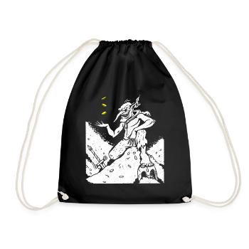 Mittelalterliche Kobold Kreatur - Turnbeutel - Schwarz - Vorne