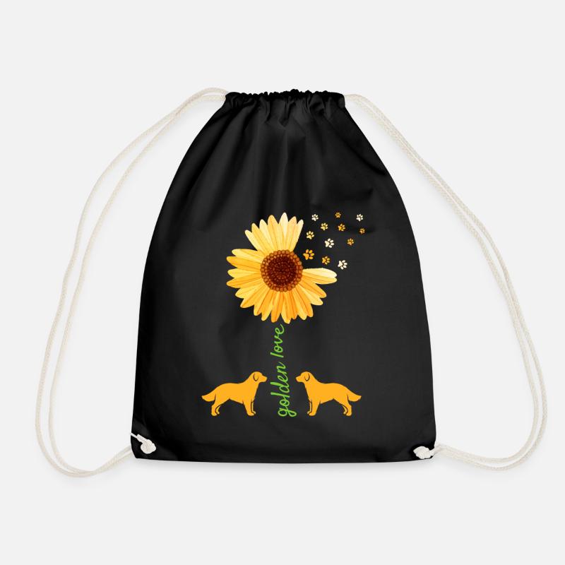 Golden Retriever Sonnenblume Frauen Hund Mutter - Turnbeutel - Schwarz