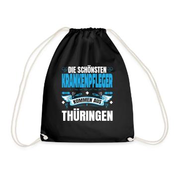 Die Schönsten Krankenpfleger Kommen Aus Thüringen - Turnbeutel - Schwarz - Vorne