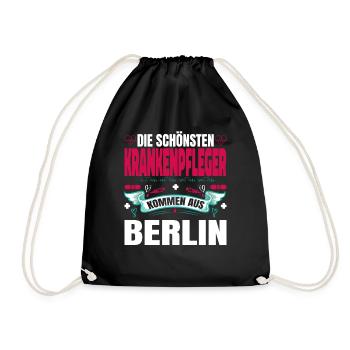 Die Schönsten Krankenpfleger Kommen Aus Berlin - Turnbeutel - Schwarz - Vorne