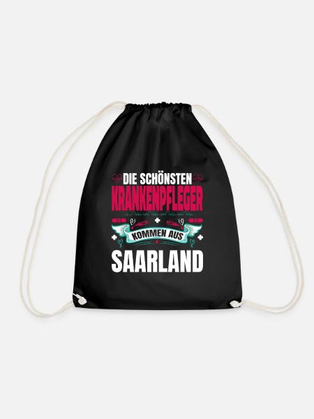 Die Schönsten Krankenpfleger Kommen Aus Saarland - Turnbeutel - Schwarz