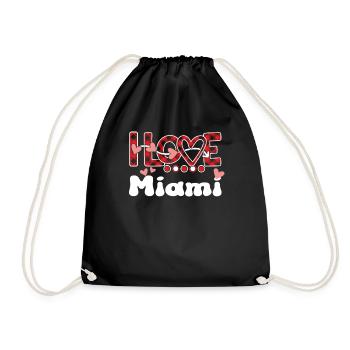 I Love Miami Girls Miami - Drawstring Bag - black - Front