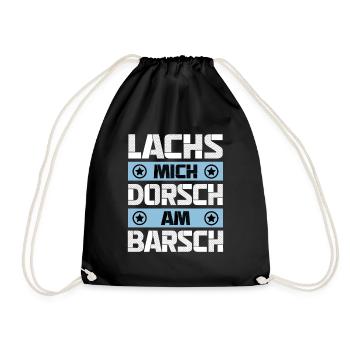 Lachs Mich Dorsch Am Barsch - Turnbeutel - Schwarz - Vorne