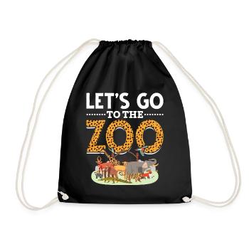 Zoo Travel Safari Family Animal Lovers - Drawstring Bag - black - Front