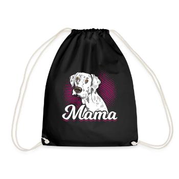 Mama Dalmatiner Hund Liebhaber - Turnbeutel - Schwarz - Vorne