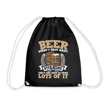 Beer Dosen't Have Many Vitamins - Turnbeutel - Schwarz - Vorne