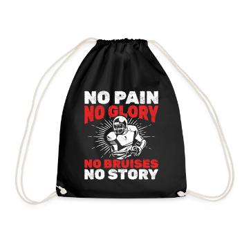 Football Player Coach Lustig - Drawstring Bag - black - Front