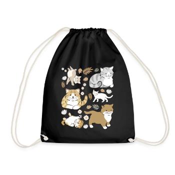 Chatons espiègles mignons - Sac de sport léger - noir - Devant