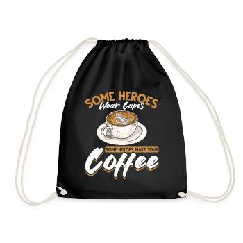 Witziger Barista Humor Kaffee - Turnbeutel - Schwarz - Vorne