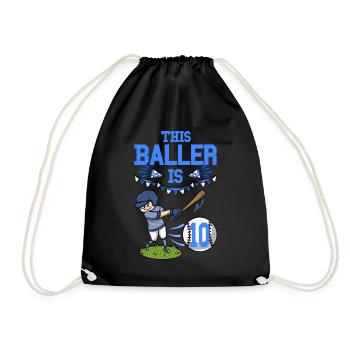 Joueur de baseball Ce joueur a 10 ans - Sac de sport léger - noir - Devant