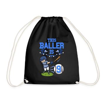 Joueur de baseball Ce joueur a 9 ans de baseball - Sac de sport léger - noir - Devant