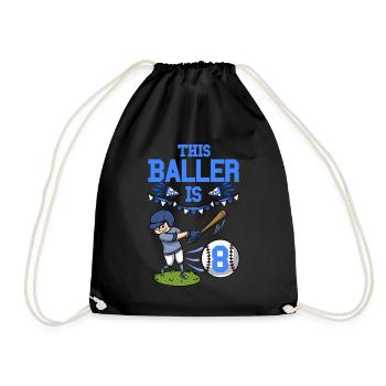 Joueur de baseball Ce joueur est 8 anniversaire de baseball - Sac de sport léger - noir - Devant