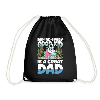 BEHIND EVERY GOOD KID IS A GREAT DAD - Turnbeutel - Schwarz - Vorne