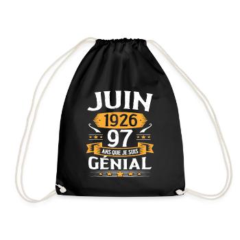 Juin 1926 97 Ans Que Je Suis Génial Anniversaire - Sac de sport léger - noir - Devant