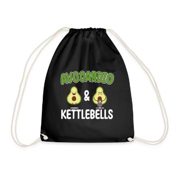 Kettlebell Cardio Avocardio & Kettlebells Vegan - Drawstring Bag - black - Front