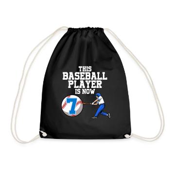 Joueur de baseball Ce joueur a 7 ans de baseball - Sac de sport léger - noir - Devant