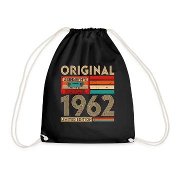 Ernte 1962 Vintage Geburtstag Retro Geschenk - Turnbeutel - Schwarz - Vorne