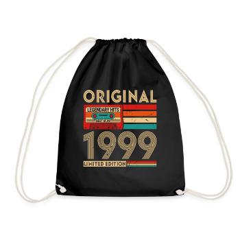Made in 1999 Vintage Geburtstagsgeschenk 1999 - Turnbeutel - Schwarz - Vorne