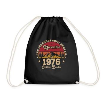 Les Légendes Sont Nées En Novembre 1976 - Sac de sport léger - noir - Devant