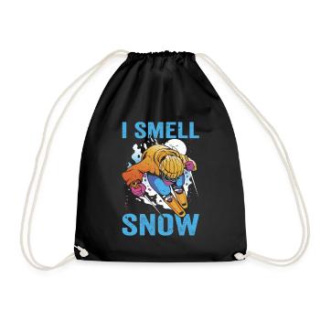 Skieur Ski alpin Descente Je sens le ski de neige - Sac de sport léger - noir - Devant