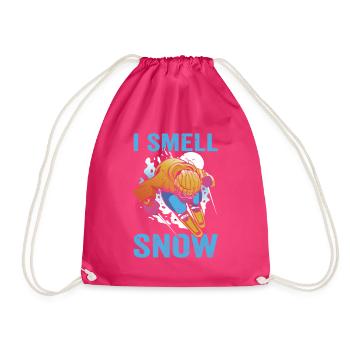 Skieur Ski alpin Descente Je sens le ski de neige - Sac de sport léger - fuchsia - Devant