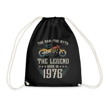 Der Mann der Mythos Die 1976 geborene Legende Geschenk - Turnbeutel - Schwarz - Vorne