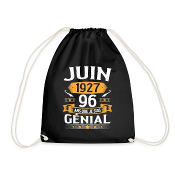 Juin 1927 96 Ans Que Je Suis Génial Anniversaire - Sac de sport léger - noir - Devant
