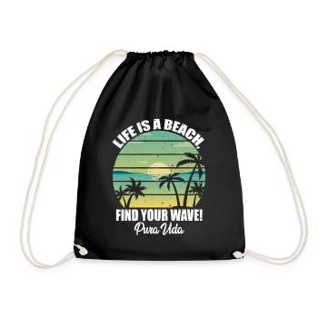 Life Beach Trouvez votre Wellte Pura Vida Latin - Sac de sport léger - noir - Devant