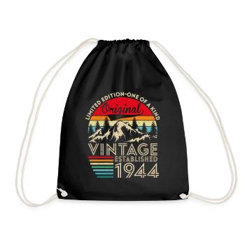 Original Vintage Établi En 1944 Anniversaire - Sac de sport léger - noir - Devant
