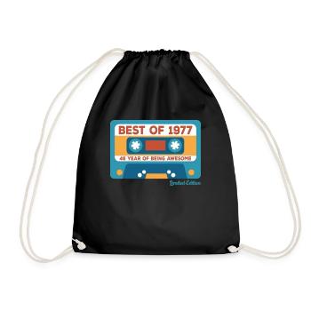 1977 Vintage Vintage Retro Cadeau D’anniversaire - Sac de sport léger - noir - Devant